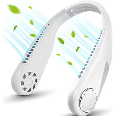 Portable Bladeless Neck Fan - Rechargeable USB Cooling Fan for Outdoor